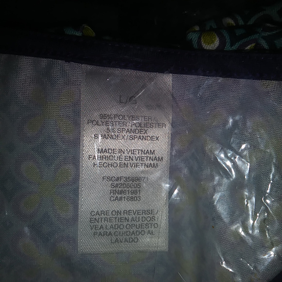 Avon V-neck Dress Purple Trim Body Multi-colored - Picture 5 of 7